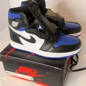 Nike Air Jordan 1 High Black White Blue 

Unworn